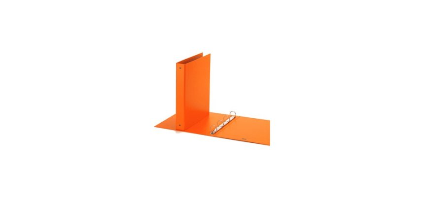 Raccoglitore Europa - 22 x 30 cm - 4 anelli tondi 30 mm - dorso 4 cm - arancio - Favorit