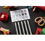 Feutre stabilo creative tips arty encre base eau pointes   assorties coloris noir etui 5 unites