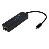 MCL Convertisseur USB Type-C RJ45 Gigabit Ethernet + hub 3 ports USB 3.0