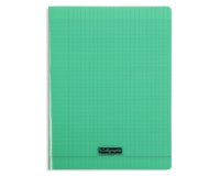Cahier piqué 8000 POLYPRO 24x32 cm 96 pages grands carreaux 90 g - Vert