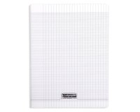 Cahier piqué 8000 POLYPRO 24x32 cm 96 pages grands carreaux 90 g - Incolore