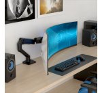 Ergotron HX Series HX ARM WITH VERY HEAVY DUTY PIVOT DESK 144,8 cm (57") Bureau Noir