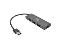 Tripp Lite U360-004-SLIM hub & concentrateur USB 3.2 Gen 1 (3.1 Gen 1) Type-A 5000 Mbit/s Noir