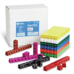 Atelier cube learning resources unicubes 2 cm       plastique 500 cubes a         assembler et 1 guide