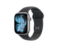 Apple watch Apple Watch Series 11 GPS + Cellular 42mm Boitier en Aluminium Gris Sidéral avec Bracelet Sport Noir - M/L