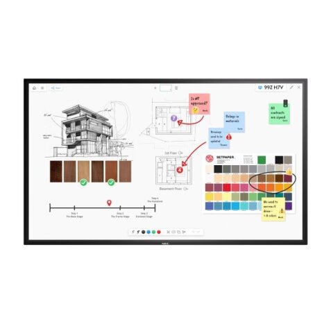 NEC MultiSync M751 IGB tableau blanc interactif 190,5 cm (75") 3840 x 2160 pixels Écran tactile Noir