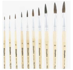 Pinceau cléopâtre nº2 petit gris mélangé bois fsc vernis protecteur