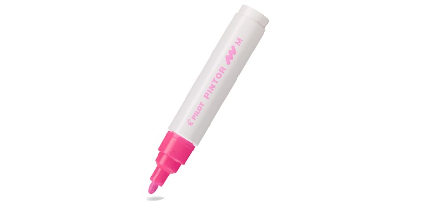 Marqueur peinture pilot pintor encre couvrante tous   supports pointe moyenne       coloris rose neon