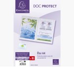 Sachet de 10 étuis de protection doubles PVC lisse 20/100e - A4 - Cristal
