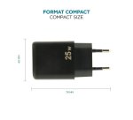 Mobilis 001380 chargeur d'appareils mobiles Universel Noir Secteur Charge rapide Intérieure