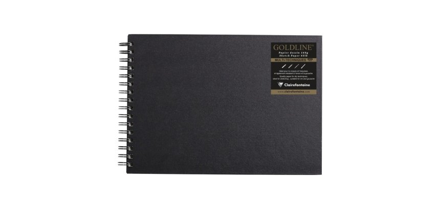 Goldline carnet spiralé 64F A4 140g I - Blanc