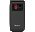 Denver BAS-24600L 6,1 cm (2.4") 270 g Negro Teléfono para personas mayores