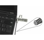 DICOTA D30887 câble antivol Noir, Acier inoxydable 2 m