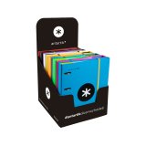 Classeur antartik 4 anneaux ronds 40mm a4 carton remborde feuillets mobiles q5x5 colorisassortis