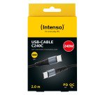 Intenso CHARGING / DATA CABLE C240C / 2 METER / ZWART cavo USB 2 m USB C 240 W Nero