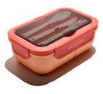 Muitomas LUNCHBOXSPF contenitore portapranzo Contenitore per il pranzo 1,1 L Plastica Nero, Pesca 1 pz