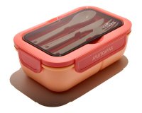 Muitomas LUNCHBOXSPF contenitore portapranzo Contenitore per il pranzo 1,1 L Plastica Nero, Pesca 1 pz