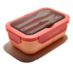 Muitomas LUNCHBOXSPF lunch box Lunch container 1.1 L Plastic Black, Peach 1 pc(s)