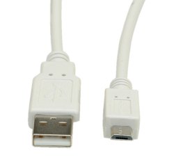 VALUE 11.99.8754 cavo USB USB 2.0 0,8 m USB A Micro-USB B 0,48 Gbit/s Bianco