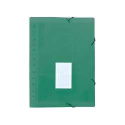 Trieur liderpapel polypro a4 210x297mm 700 microns 13 compartiments fermeture elastique  coloris vert pomme opaque