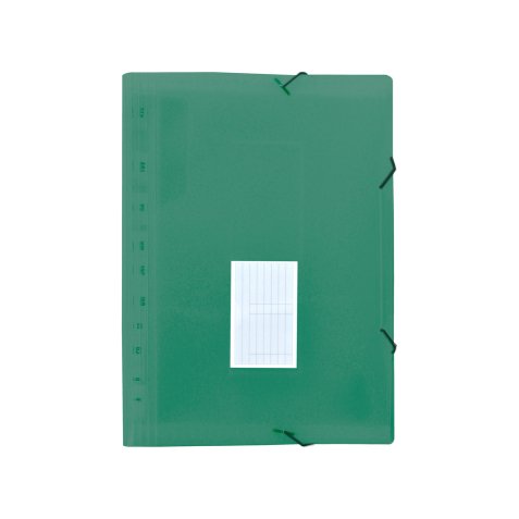 Trieur liderpapel polypro a4 210x297mm 700 microns 13 compartiments fermeture elastique  coloris vert pomme opaque