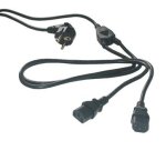 MCL MC909-3M câble électrique Noir Prise d'alimentation type E Coupleur 2 x C13