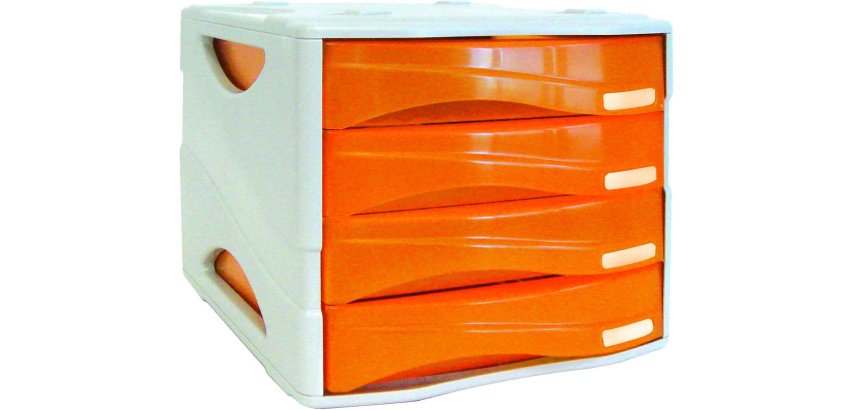 ARDA TR15P4PAR desk tray/organizer Grey, Orange