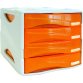 ARDA TR15P4PAR desk tray/organizer Grey, Orange