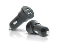 Mobilis Car Charger 2 USB Universal Negro Encendedor de cigarrillos Auto