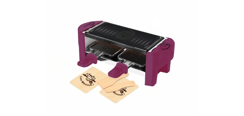 LITTLE BALANCE Raclette Multifonction Raclette 2 personnes prune