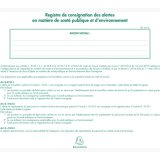 Registre de consignation des alertes en matière de santé publique et d'environnement Exacompta - 20 pages