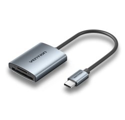 Vention CLOHB lector de tarjeta Gris