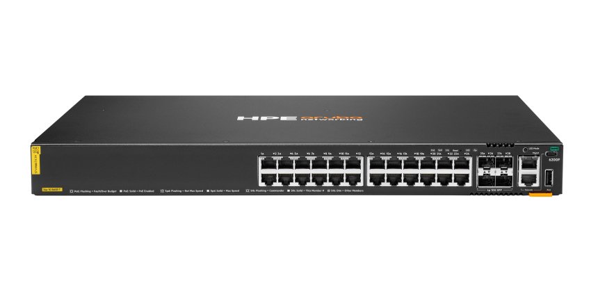 HPE Aruba Networking CX 6200F 24G Class-4 PoE 4SFP+ 370W Switch