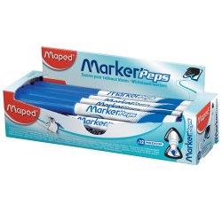 Feutre maped marker'peps effaçable à sec pour ardoises blanches coloris bleu