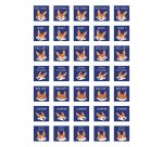 Gommette éducative maildor bon points renards 148x210mm sachet 700 unités