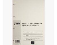 Recharge de 100 feuillets A4 80g pour reliure juridique 4 anneaux - Ivoire