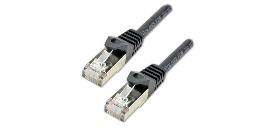 MCL FCC7BMSHF-2M/N câble de réseau Noir Cat7 S/FTP (S-STP)