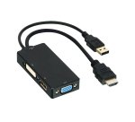 DLH Adaptateur HDMI (M) vers DVI / VGA / DisplayPort (F)