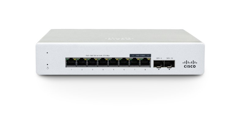 Cisco Meraki MS130-8X commutateur réseau Géré 2.5G Ethernet (100/1000/2500) Connexion Ethernet, supportant l'alimentation via ce port (PoE) 1U Aluminium