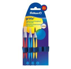 griffix Set de pinceaux scolaires, 3 pièces