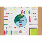Boite creative mixte folia yeux mobiles feutrines        mousses pompons perles        coloris assortis plus de 1300