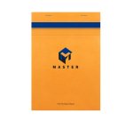 Bloc bureau master a5 148x210mm agrafe en-tete 100f 70gr 5x5 orange