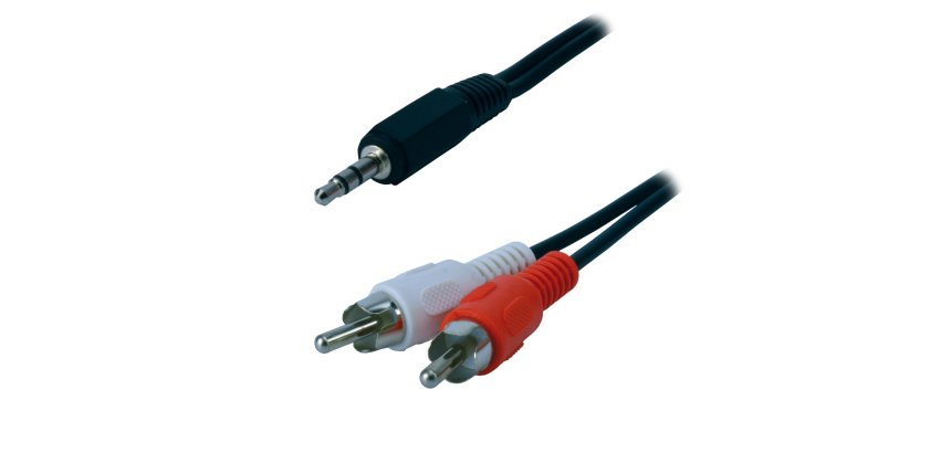 MCL MC720-1.5M câble audio 1,5 m 2 x RCA 3,5mm Noir, Rouge, Blanc