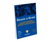 Bloc dessin   grain clairefontaine a5 encoll      blanc 14,8cmx21cm  180gr 30f