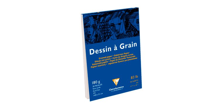 Dessin à Grain bloc collé 30F A5 180g