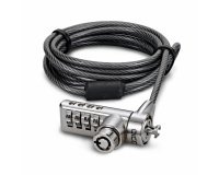 DICOTA D30887 câble antivol Noir, Acier inoxydable 2 m