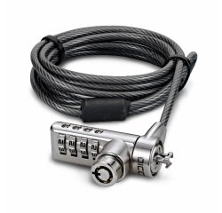 DICOTA D30887 câble antivol Noir, Acier inoxydable 2 m