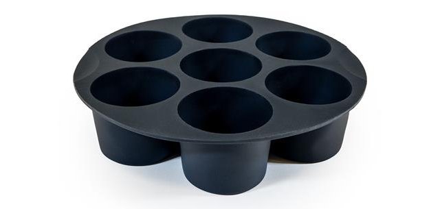 Muitomas Stampo per muffin per friggitrice ad aria in silicone nero