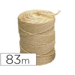 Ficelle sisal écologique liderpapel 2/3 fils idéal colis travaux manuels décoration rouleau 1/2kg longueur 83m écru