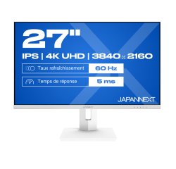 JAPANNEXT JN-IPS270UHD60F-C65W-HSP-W écran plat de PC 68,6 cm (27") 3840 x 2160 pixels 4K Ultra HD LED Blanc